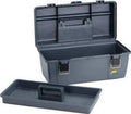 Portable Plastic Tool W Box, 20-1/4 Gray