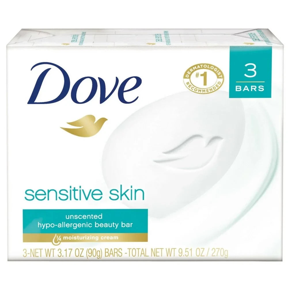 4) Oz, Bar Beauty Skin 3.17 Sensitive Of (Pack Dove Bar 3