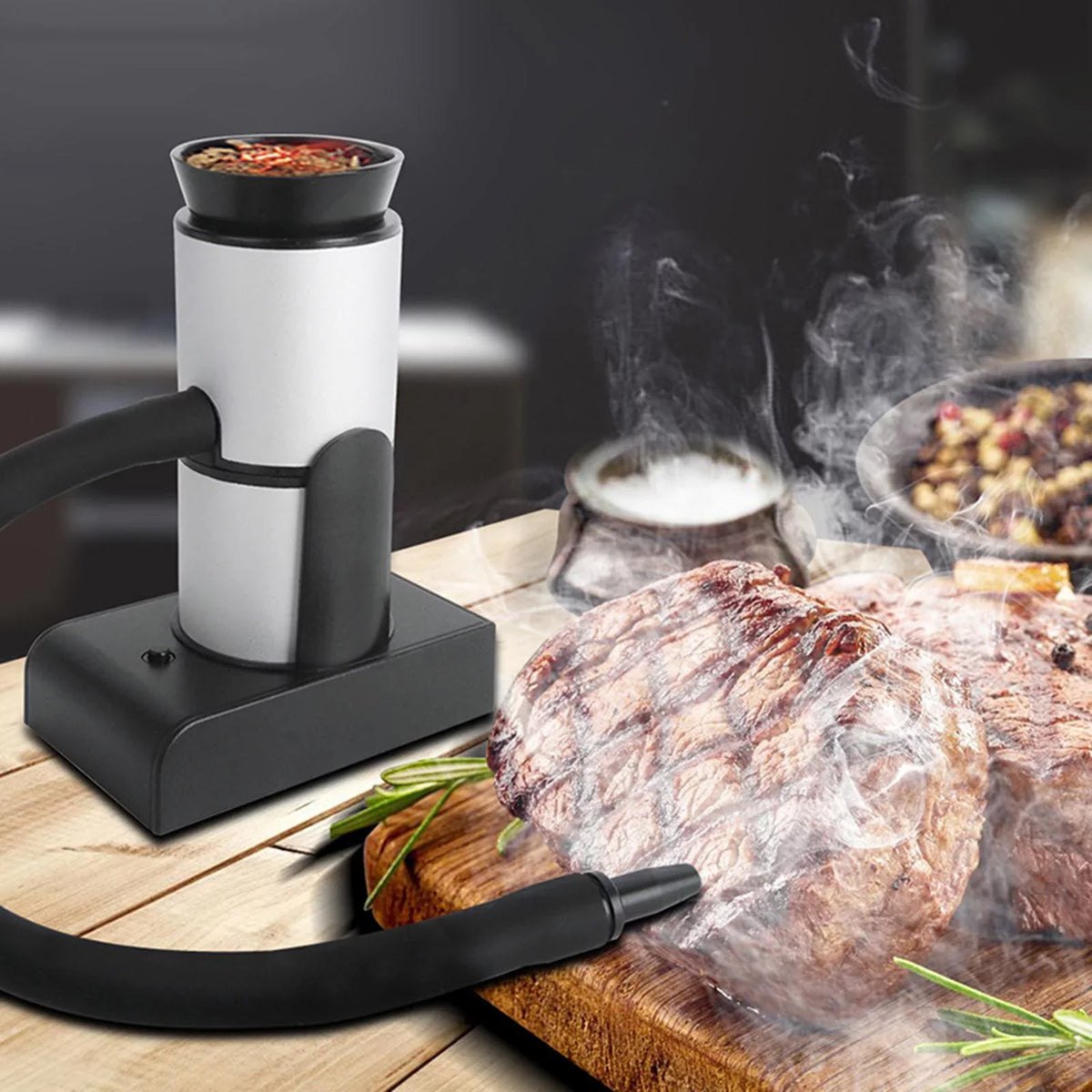 , Smoke Meat Portable Handheld for Smoke Cocktail Food Food Food , Infuser , Kitchen Cooking Mini