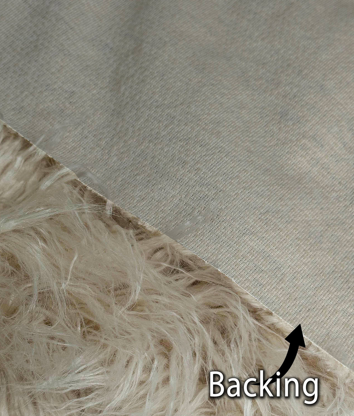 Fire Retardant Per 2.3oz Fake Faux Yard Yarn by / Wide 58" Craft, (Latte Cream) Yard Sold Sewing Yak 3.5" Japanese Cosplay Continuous Pile