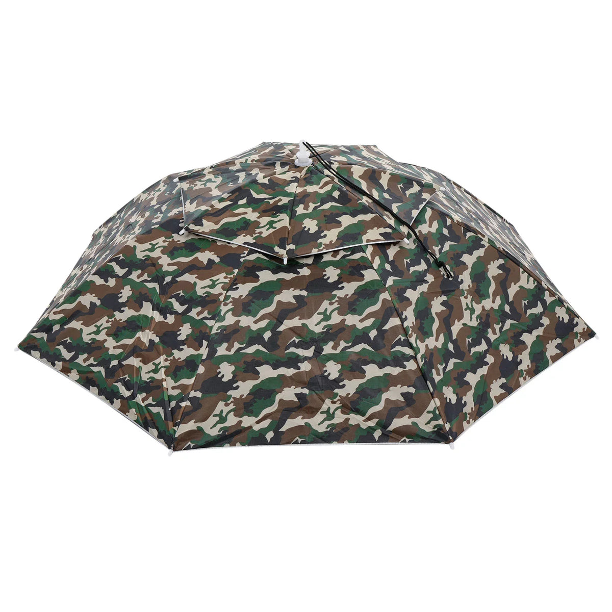 Fabric Rain Oxford Cap with Camo Strip, Umbrella Head Hat, Layer Uxcell Double 37.4" Folding Sun