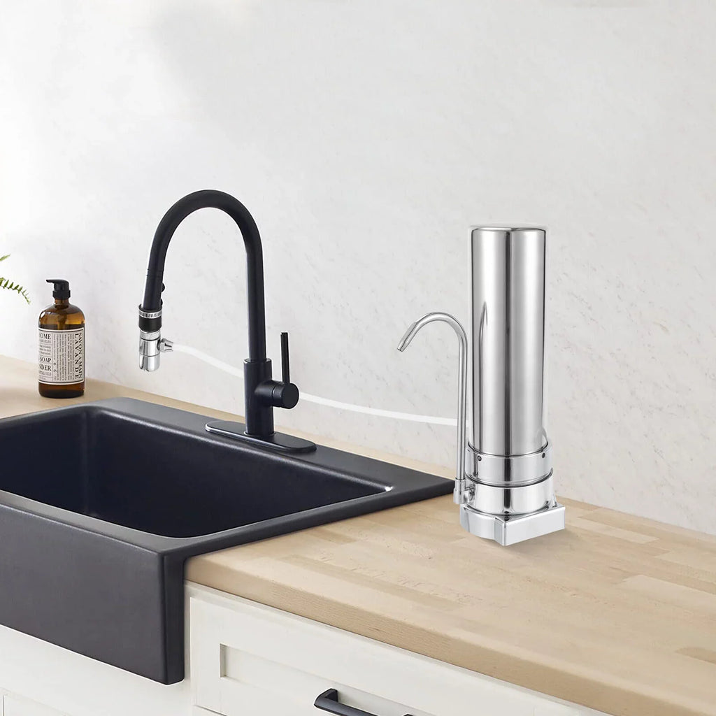 System Filter Filter Stainless Silver Tap Filtration Drinking Countertop Sink Moisture