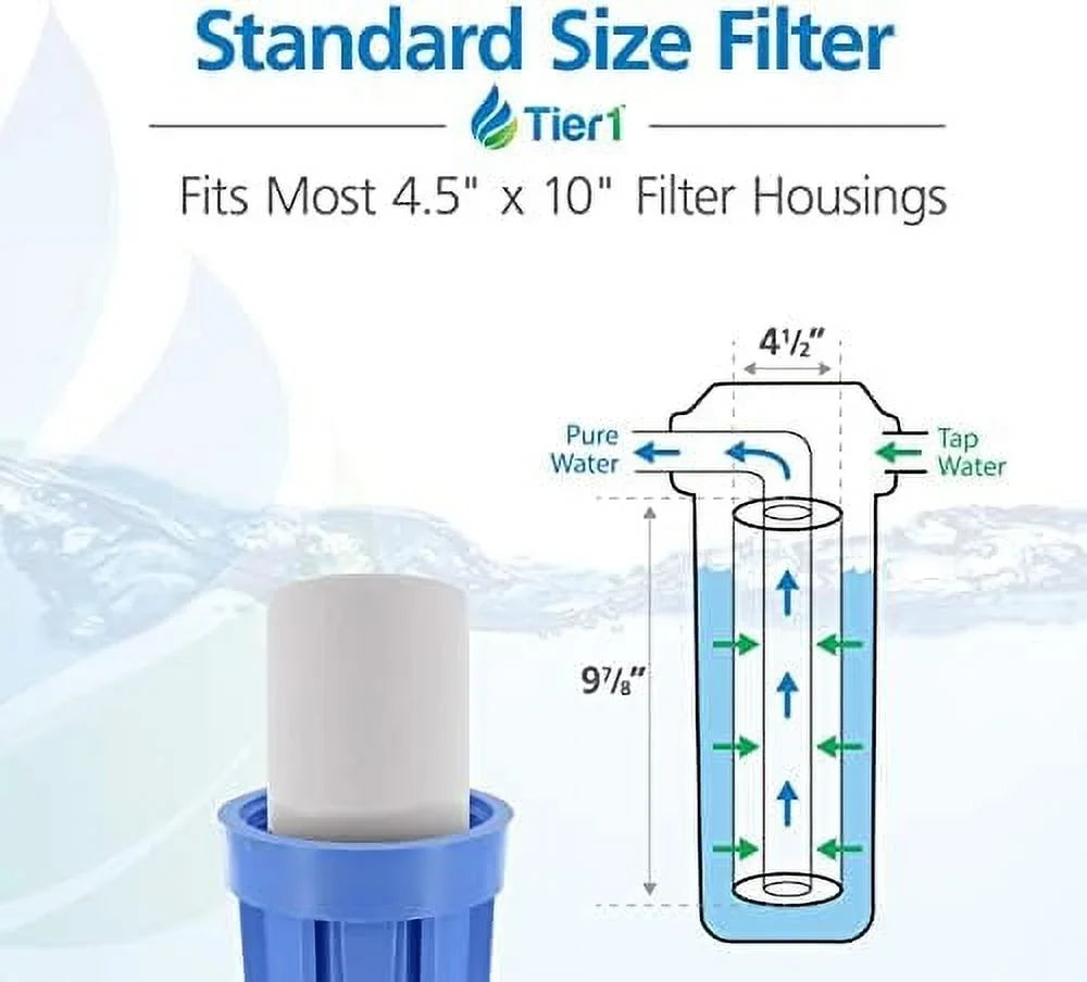 4-Pack Filter Home Fits | Cartridge | 10 With -45-1010, Moisture -45-1010, Whole Spun Hydronix Micron 10 Polypropylene Inch Replacement 4.5 Moisture House X Sediment Filter Inch