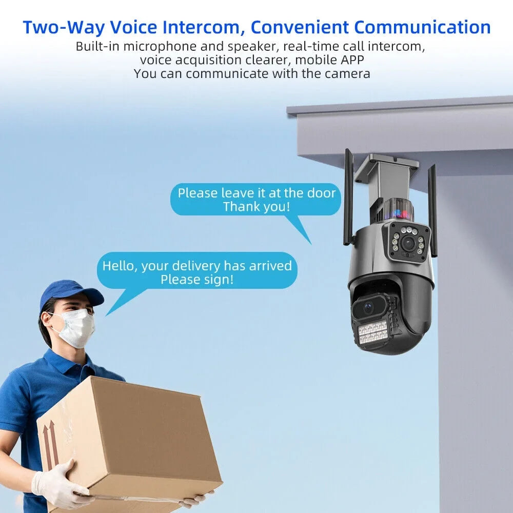 Dual Camera Moistureproof 1080P Antenna Real-time Audio Enhanced Two-Way Outdoor IP66 Card Slot
