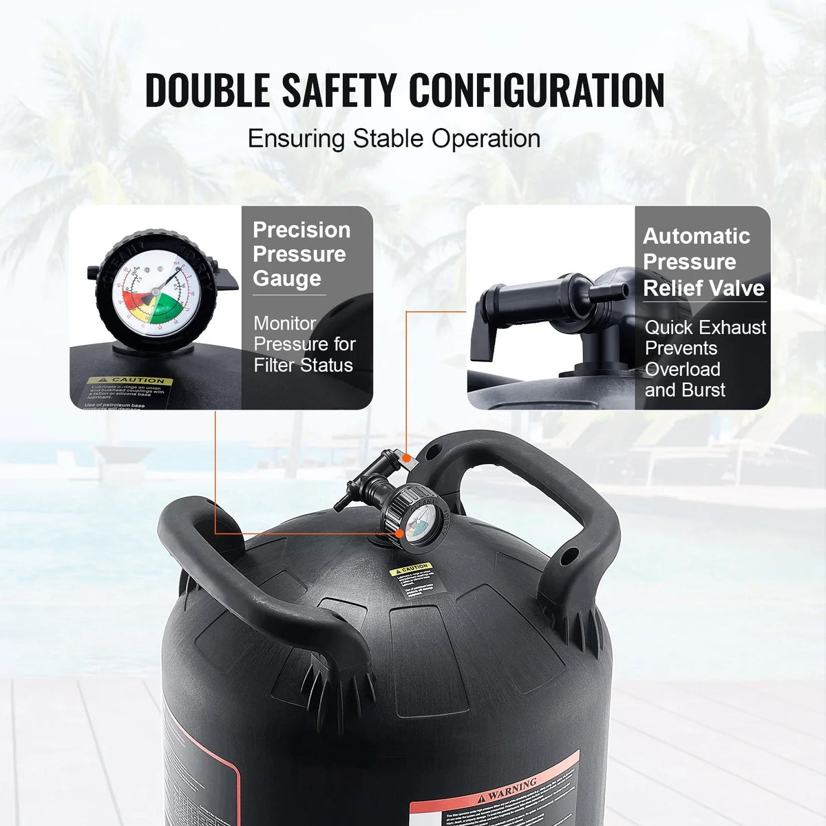 Cartridge Filtration Pool In/Above Pool Swimming 525Sq.Ft Filter Ground