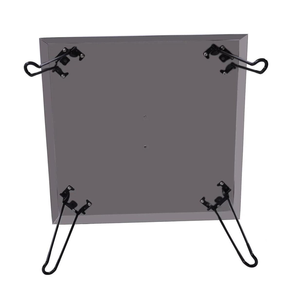Foldable Miumaeov 24*24in Shield with Deflector Fire Down Pit Heat and to Pit Burner Push Legs Out Steel Heat Fire Stainless Square