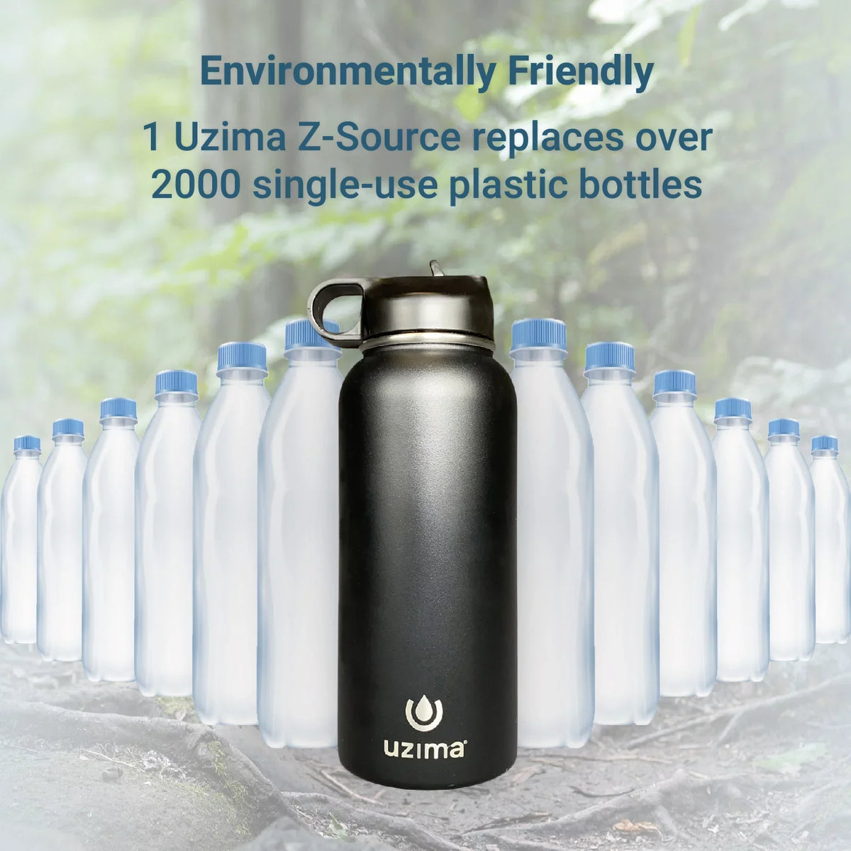 and for the Travel. Stainless Camping, Large Go. Moisture Moisture with Uzima Bottle 32oz Steel on Purification Capacity Backpacking, Double-Walled Filtered Hiking, (Camo) Exterior. - Z-Source