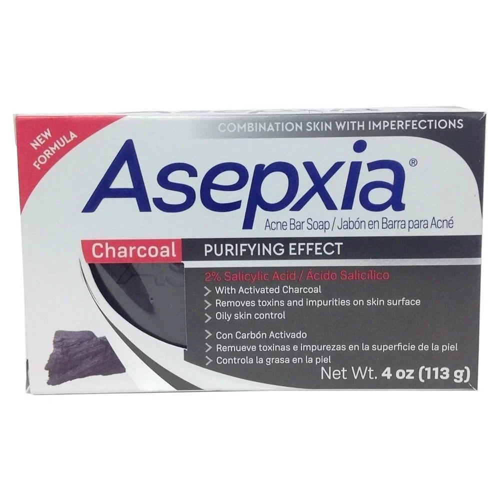 oz. Bar Pack of Helps Cleansing Charcoal and Salycilic Toxins. and for Acne Acid. Removes Soap Impurities 4 Oily Skin with 3 Blackheads. Asepxia