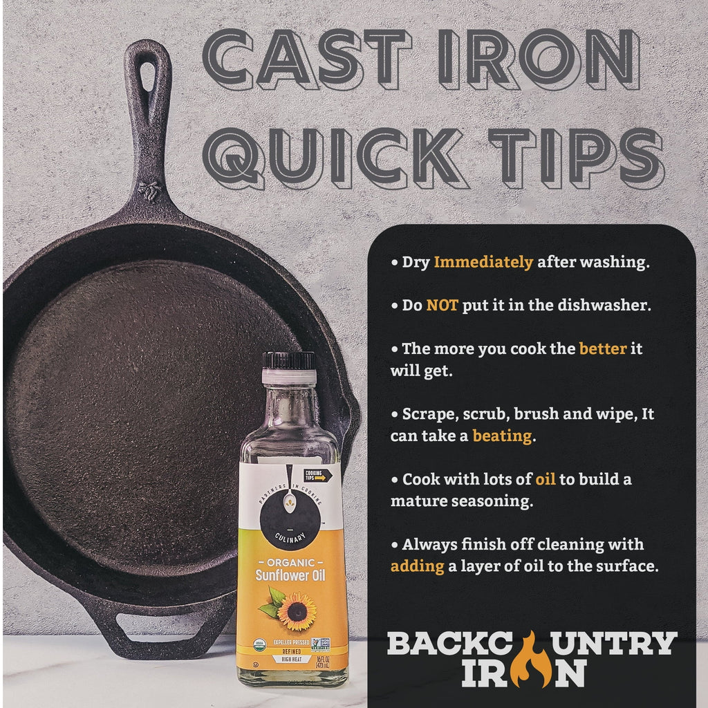 Medium Square Cast Grill Iron Inch 8 Pre-Seasoned Backcountry Pan Iron