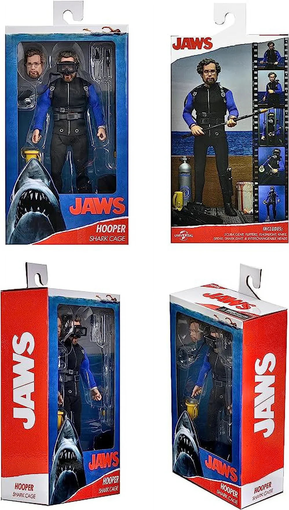 Shark Figure Hooper Jaws Action 8IN Clothed