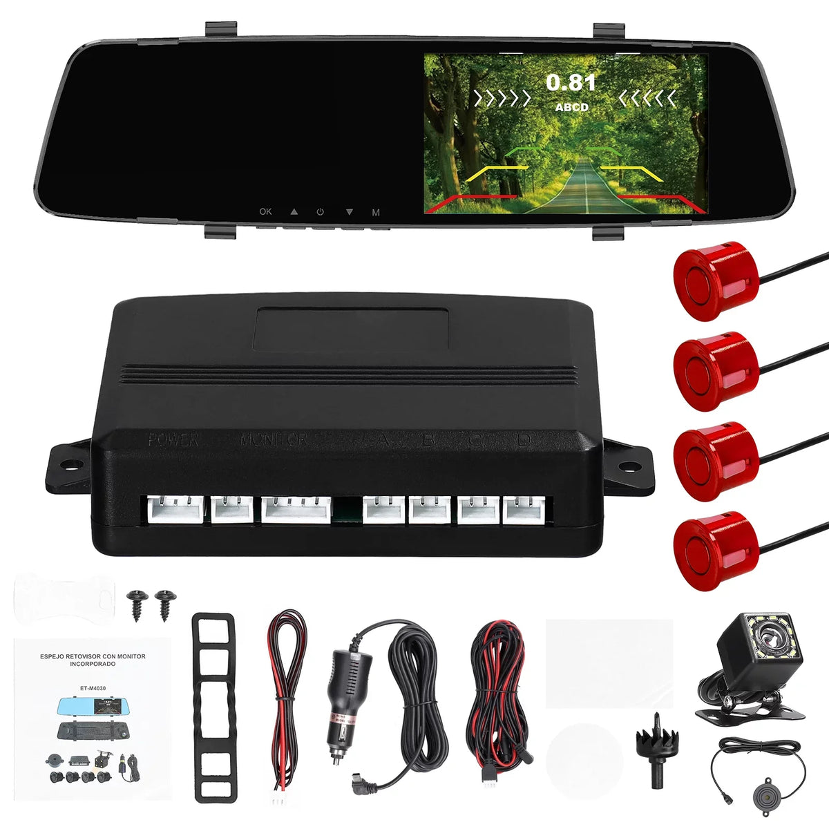 Dash 4 Radars 1080P Radars Rear Dual Dual 4.3 Dual 1080P Inch 4.3 4.3 Camera Camera Reverse Dazzduo Reverse Dash Radars Rear Camera,Dash 4 Inch Rear Camera Screen Rear Inch Support Screen Camera