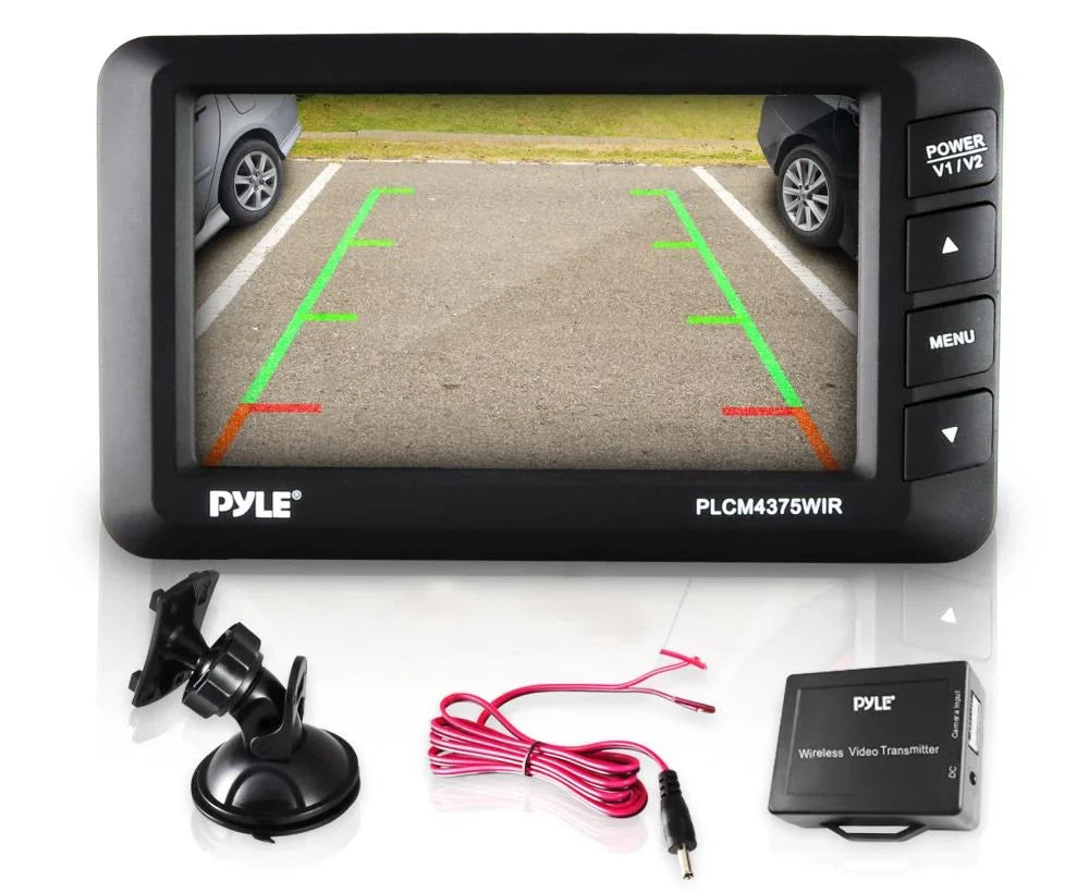 Inch Backup Rearview Pyle Camera with 4.3 Adjustable Monitor PLCM4375WIR Car