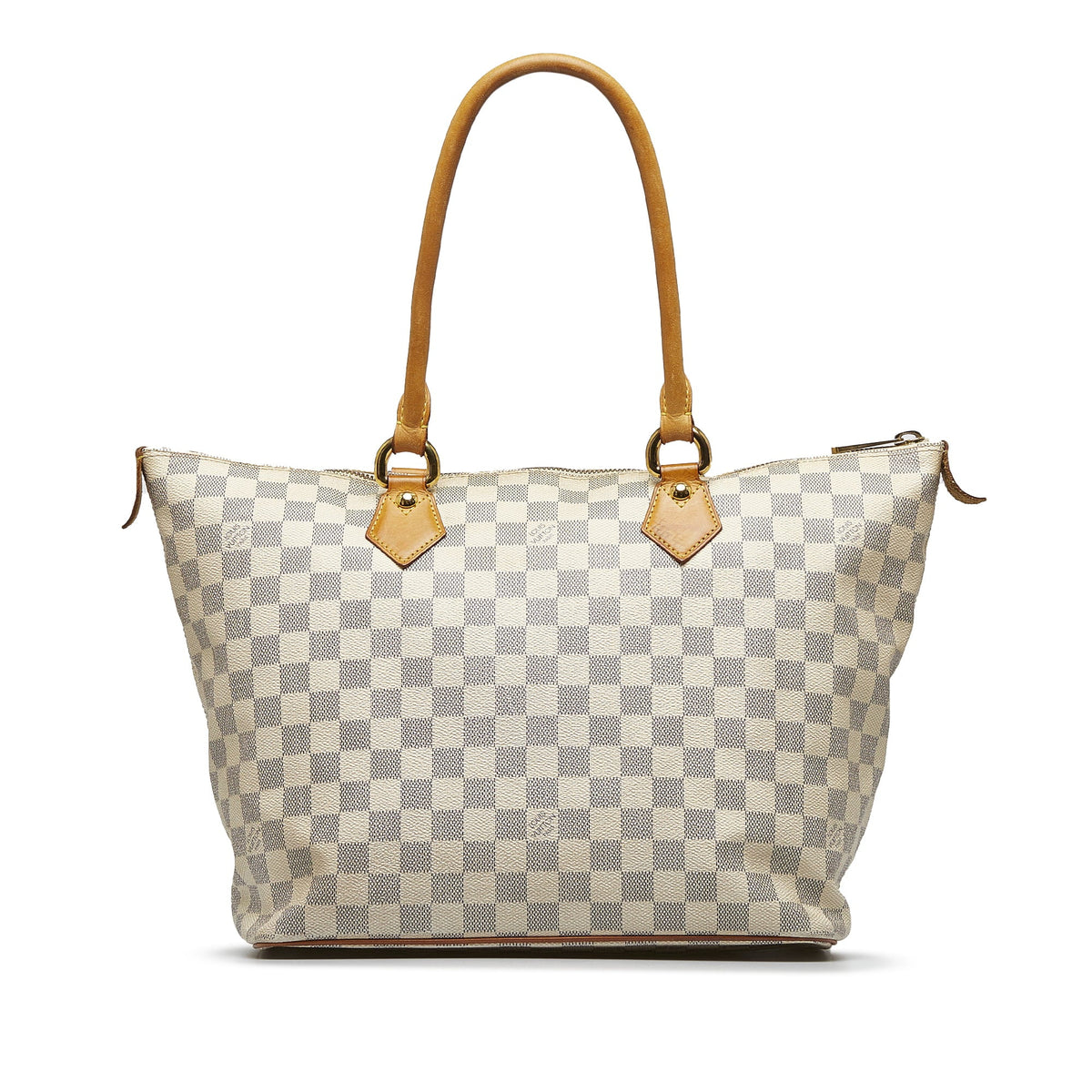 Bag Unisex Vuitton (Good) Azur Tote Louis White Pre-Owned Damier Canvas Authenticated Saleya