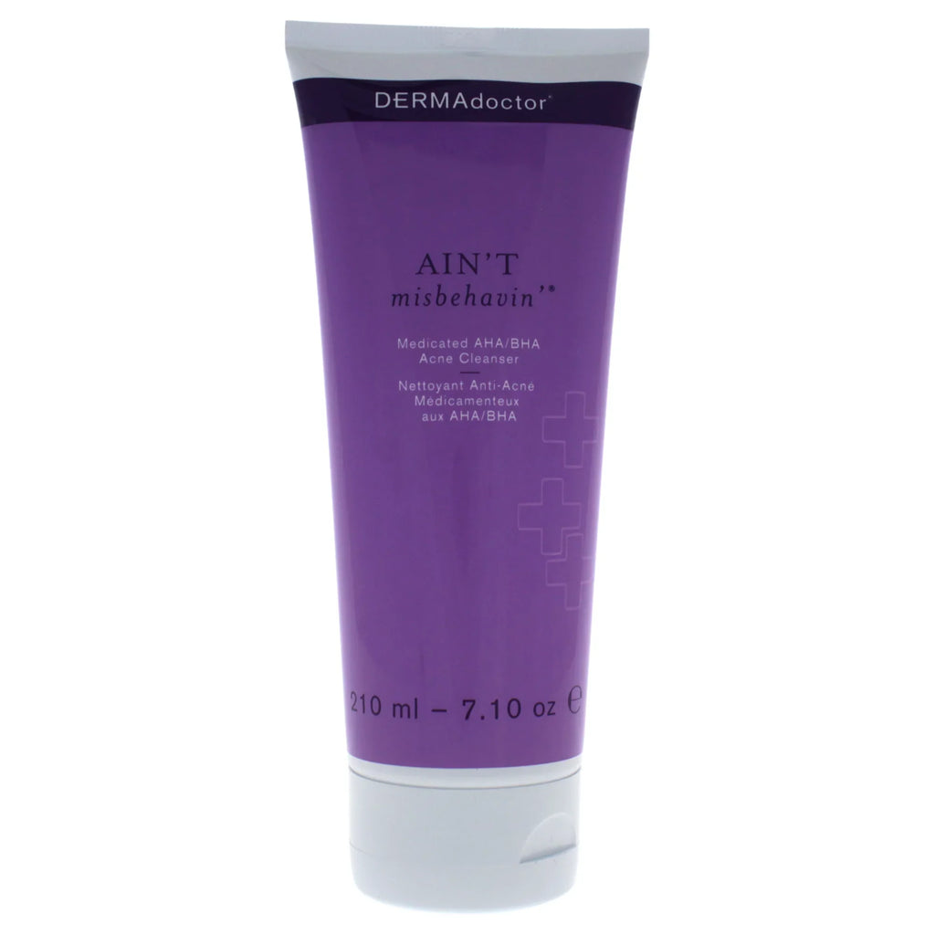Acne Cleanser, Medicated Acne Face Wash Oz DERMAdoctor Prone / 7.1 Aint for Misbehavin Skin,