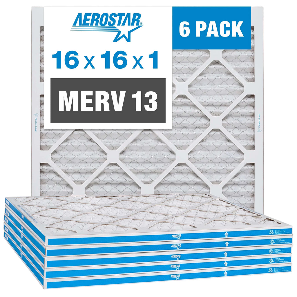 and 16x16x1 by Box Furnace Filter 13, Aerostar 6 of Air -