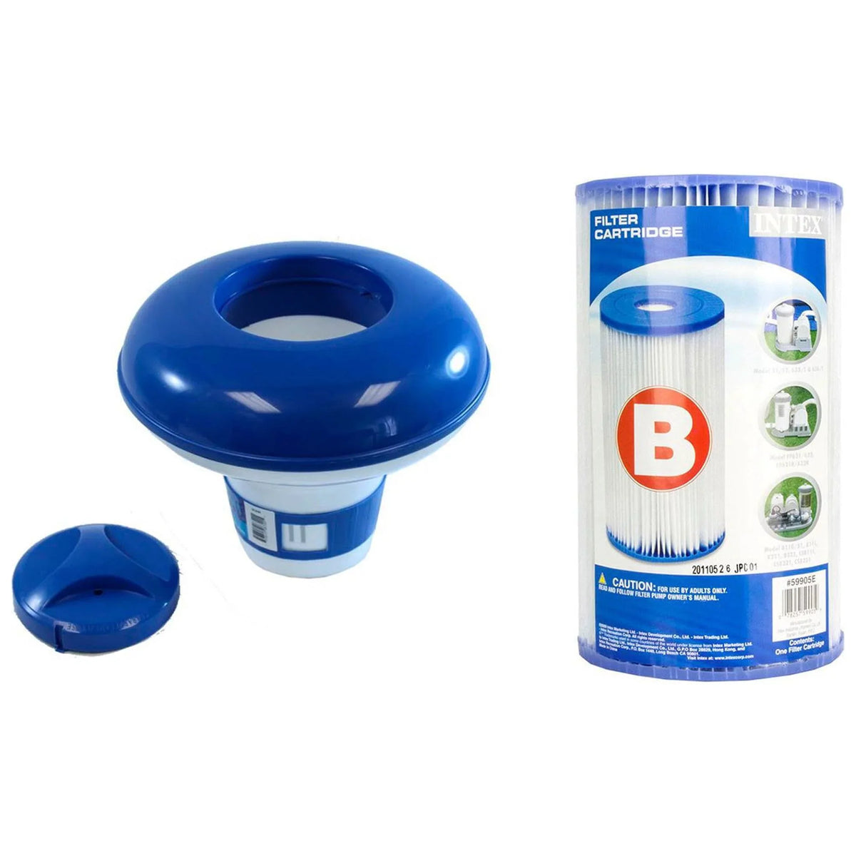 (3 Filter & Dispenser Chlorine Floating Pump Replacement B Pack) Type Hydrotools