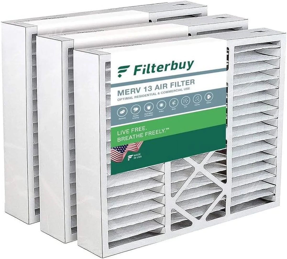 Air Furnace for Filters Coleman, (3-Pack) Amana, Pleated Payne, 20x20x5 York, 13 Filterbuy and Goodman, More