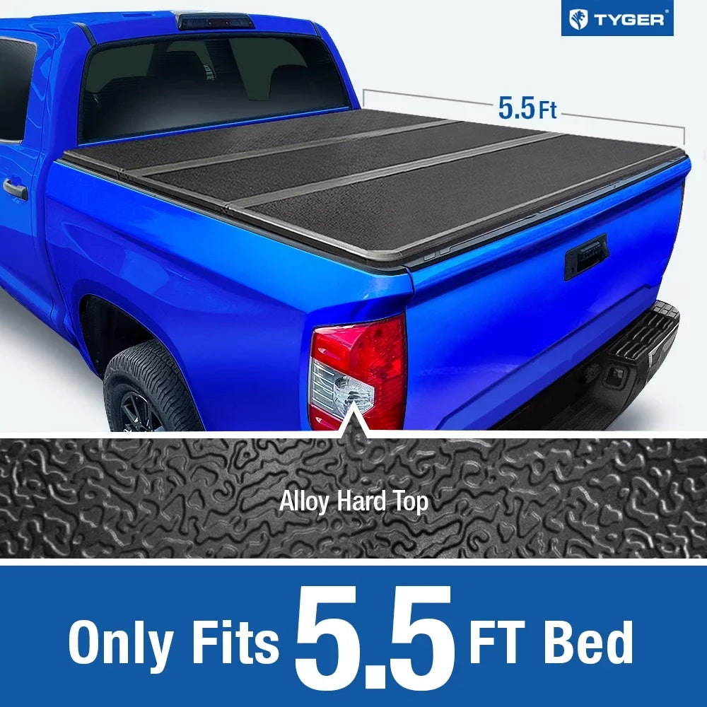 Tonneau with 5.5' Auto Toyota | -BC5T3432 T5 Tyger Fits Alloy Truck Shield Bed Bed Aluminum | 2014-2021 | Tundra Hardtop