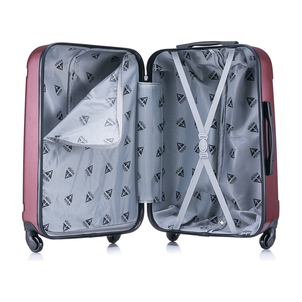 Spinner InUSA Wine Plastic 4-Wheel Luggage Pilot Large (IUPIL00L-)