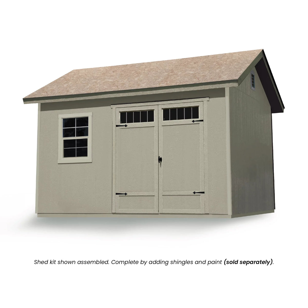 x ft. ft. Handy 10 Wood Shed Home Beachwood (with Floor) Products Storage 12