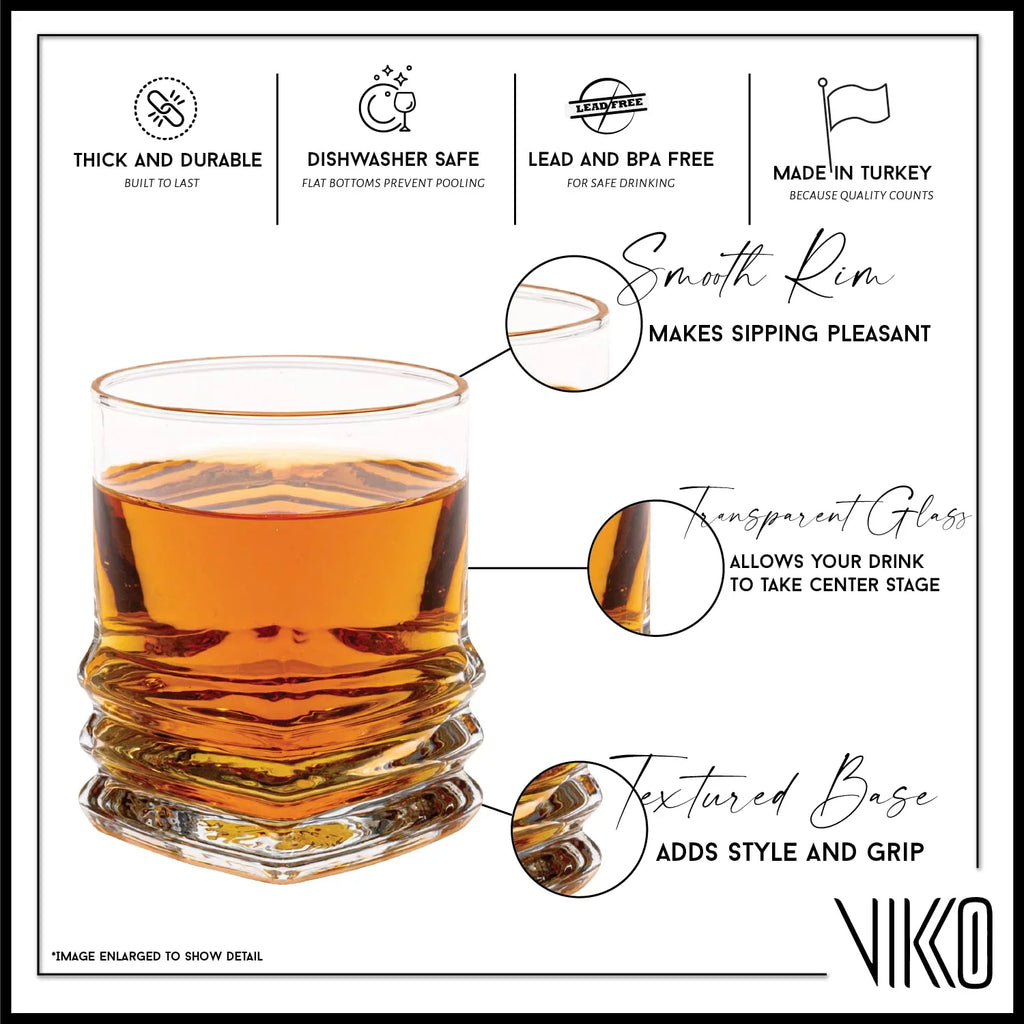 Vikko and Ounce (Chile) Small Espresso and Liquor 6 Tequila Bar Set Shots, Glasses, Glass Alcohol of Durable Spirit 6 Piece Shot Shooter For Mini Set Glasses Glasses, 1.9