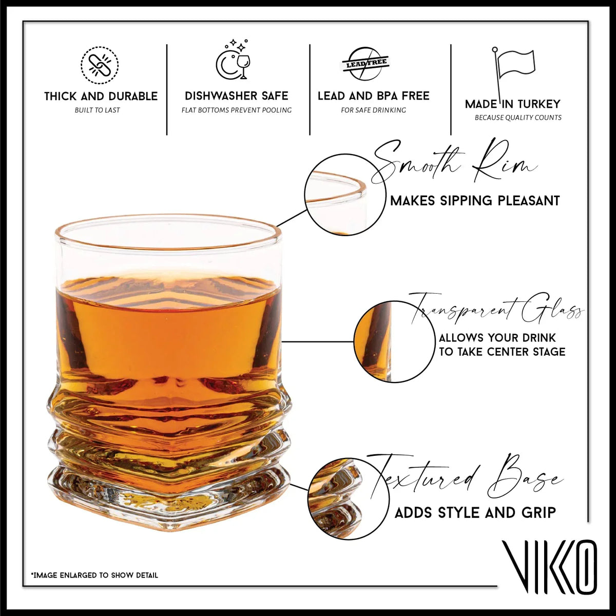 Vikko and Ounce (Chile) Small Espresso and Liquor 6 Tequila Bar Set Shots, Glasses, Glass Alcohol of Durable Spirit 6 Piece Shot Shooter For Mini Set Glasses Glasses, 1.9