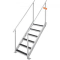 Dock Alloy Height 43 51 Vevor 6-Steps 500 Pontoon Load Ladder with Vessel Adjustable lbs in. Aluminum to