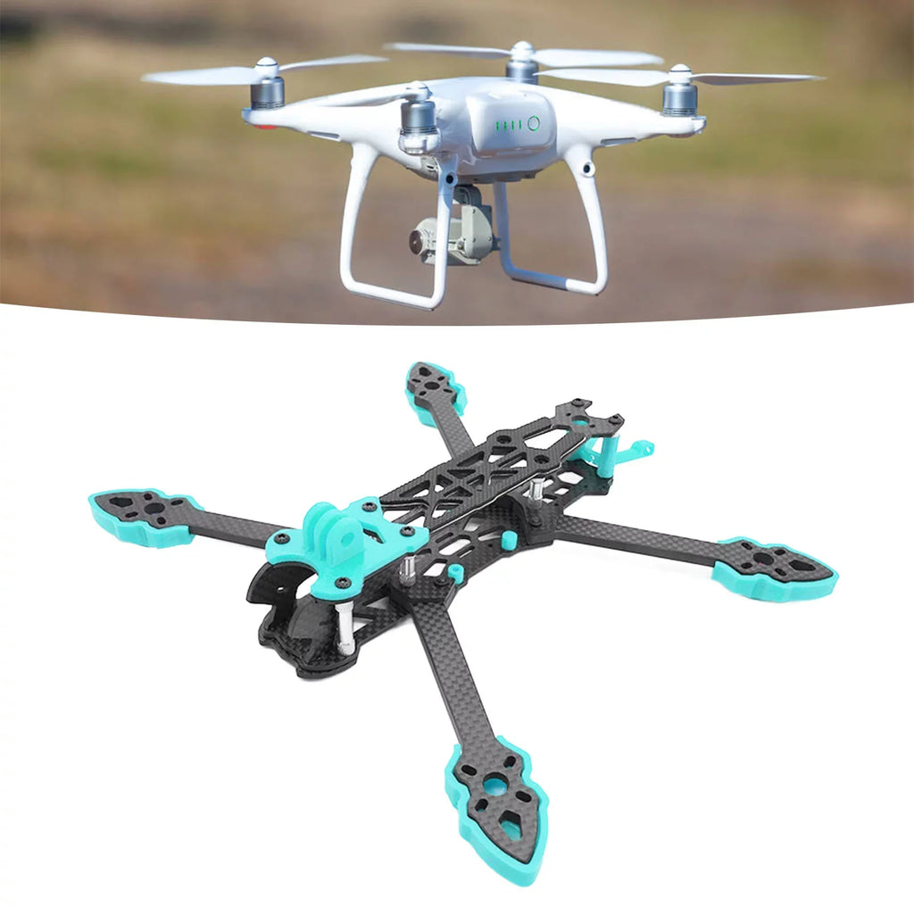 Fiber Racing Blue Quadcopter Buumin 225mm for Drone Drone Frame Carbon Frame Accessories Wheelbase Professional