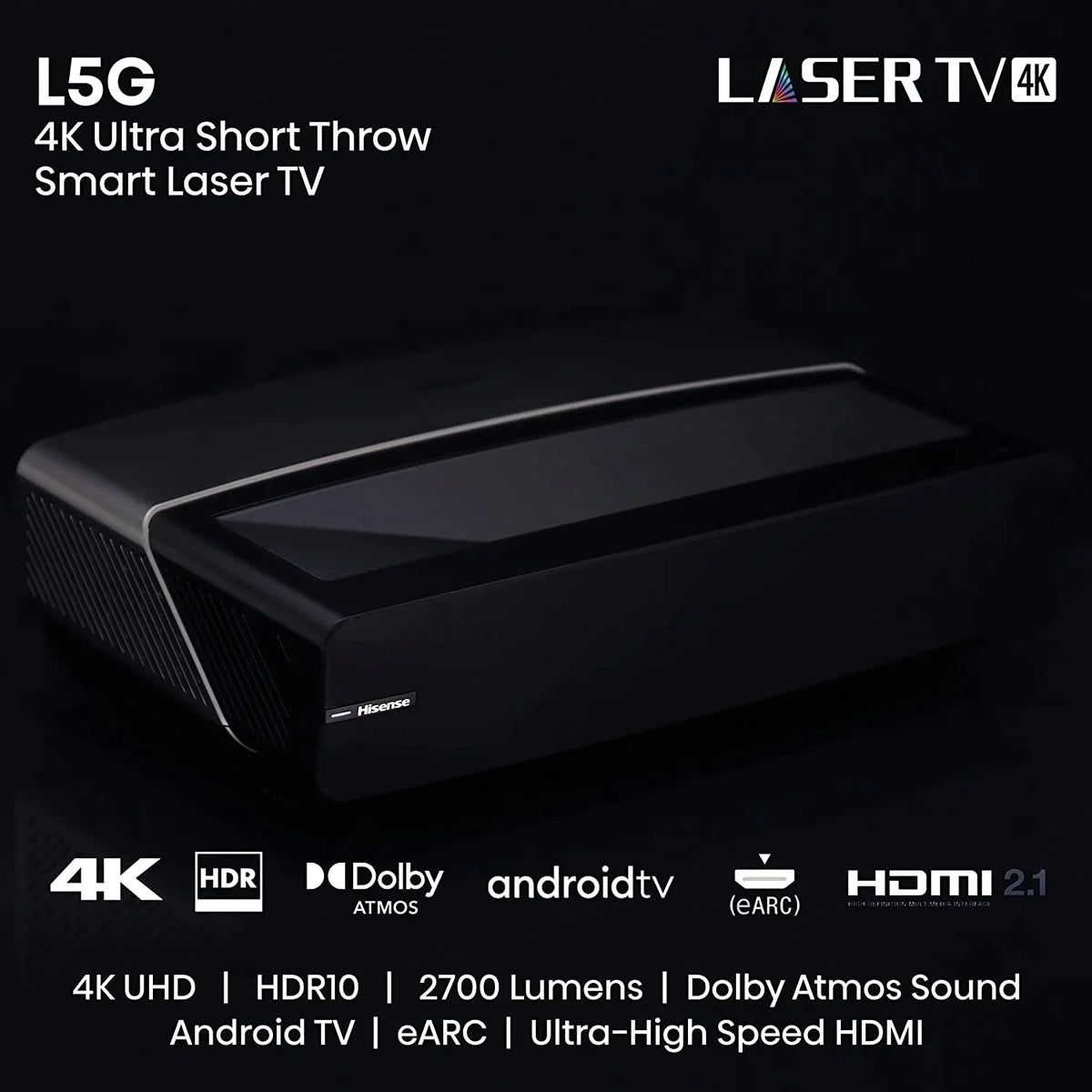 Android Short Additional Laser with Hisense (2022) 4K with by Protect 100-inch Year Screen 100L5G Ultra Epic Shieldage Throw 2