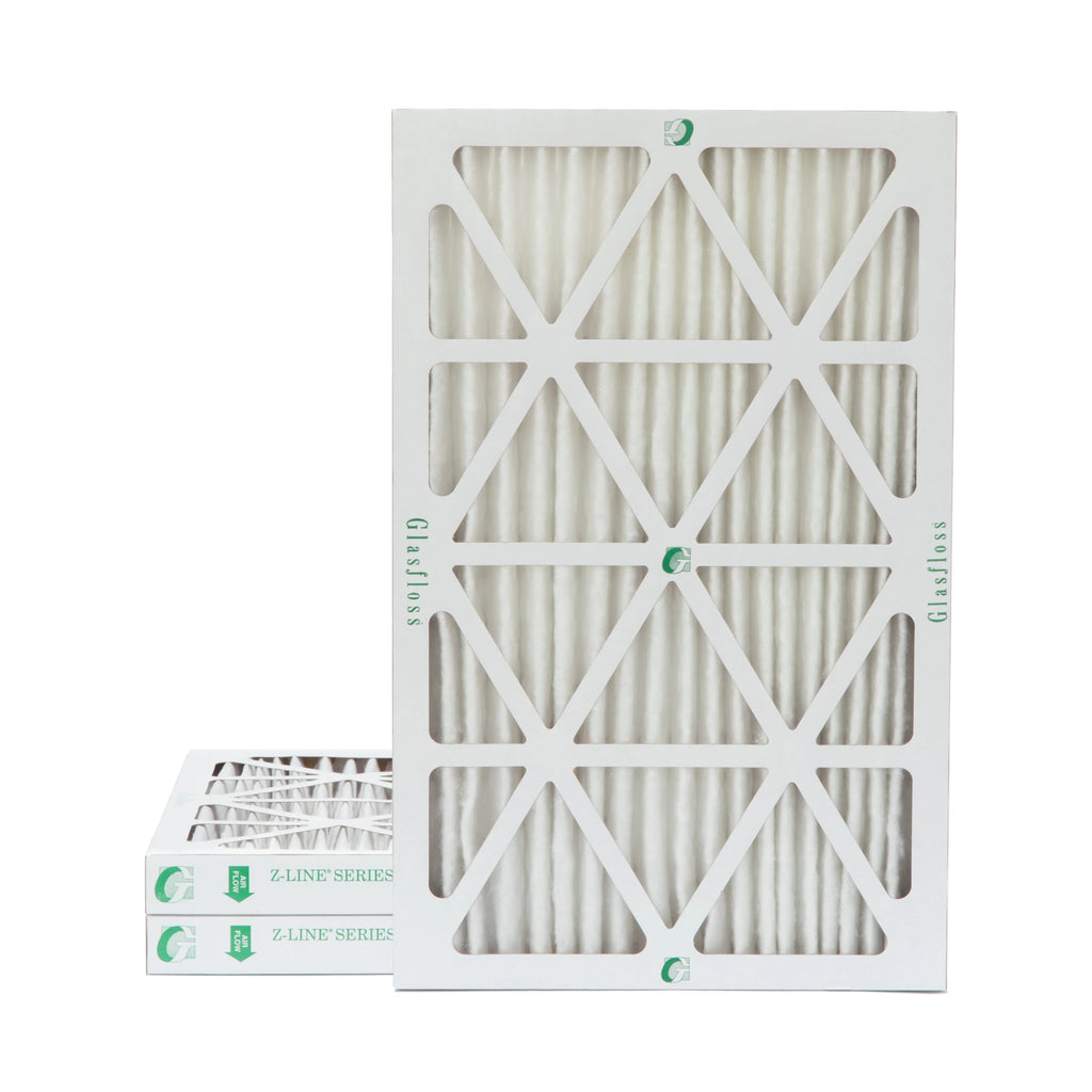 16x25x2 Size: x 24-1/2 Glasfloss. Air Inch of x 10 15-1/2 by Pack 1-3/4 2" 3 Pleated Filters Actual