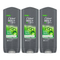 Body 3-In-1 Care Of Wash + Men Micromoisture Refreshing Nourishing Extra For Face 400 Men 24-Hour Pack Wash Technology Ml And Hair, With Fresh Dove Body 3