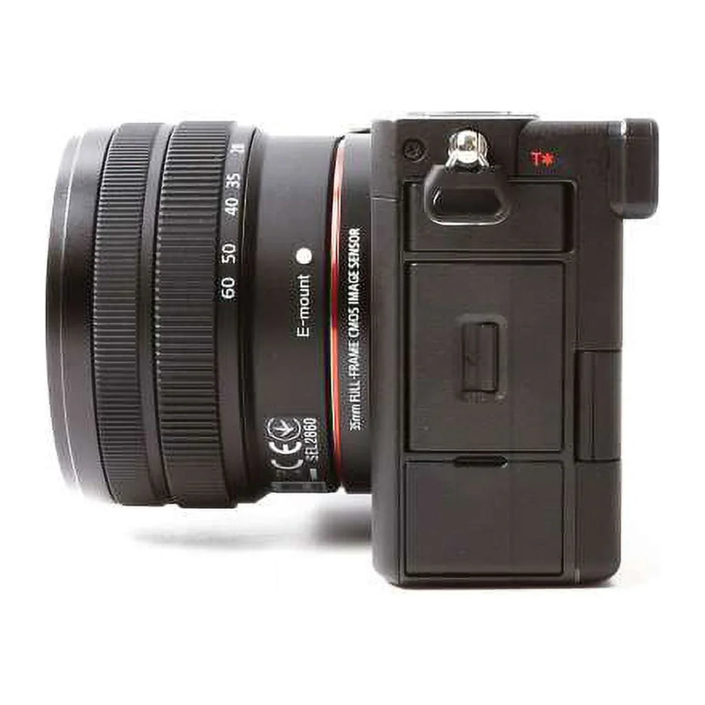 (Black) + with 28-60mm Bundle Alpha Lens Sony Camera + Flash 64GB Mirrorless a7C