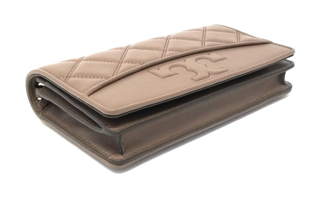 Savannah Flat Taupe) Tory Womens Chain Burch Wallet (Classic