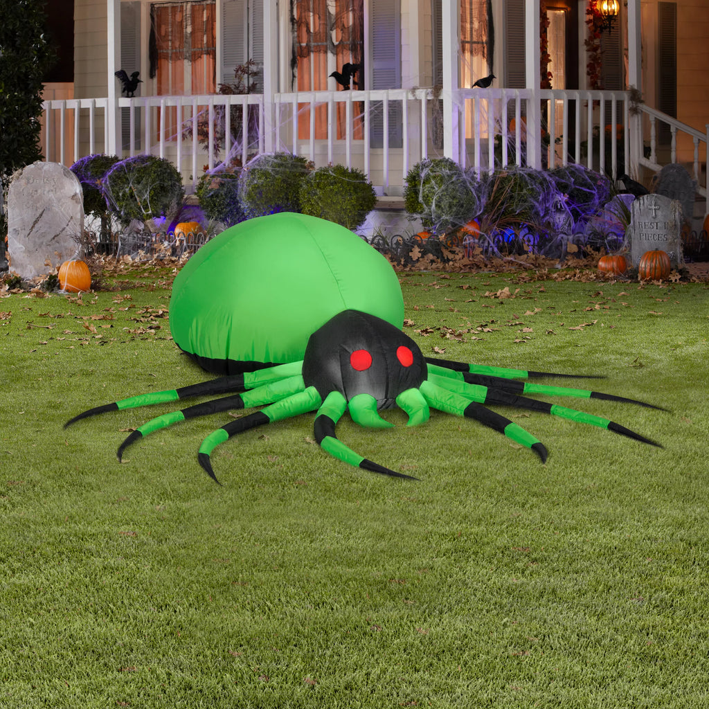 Green 4FT Halloween Inflatable Inflatables Airblown Spider