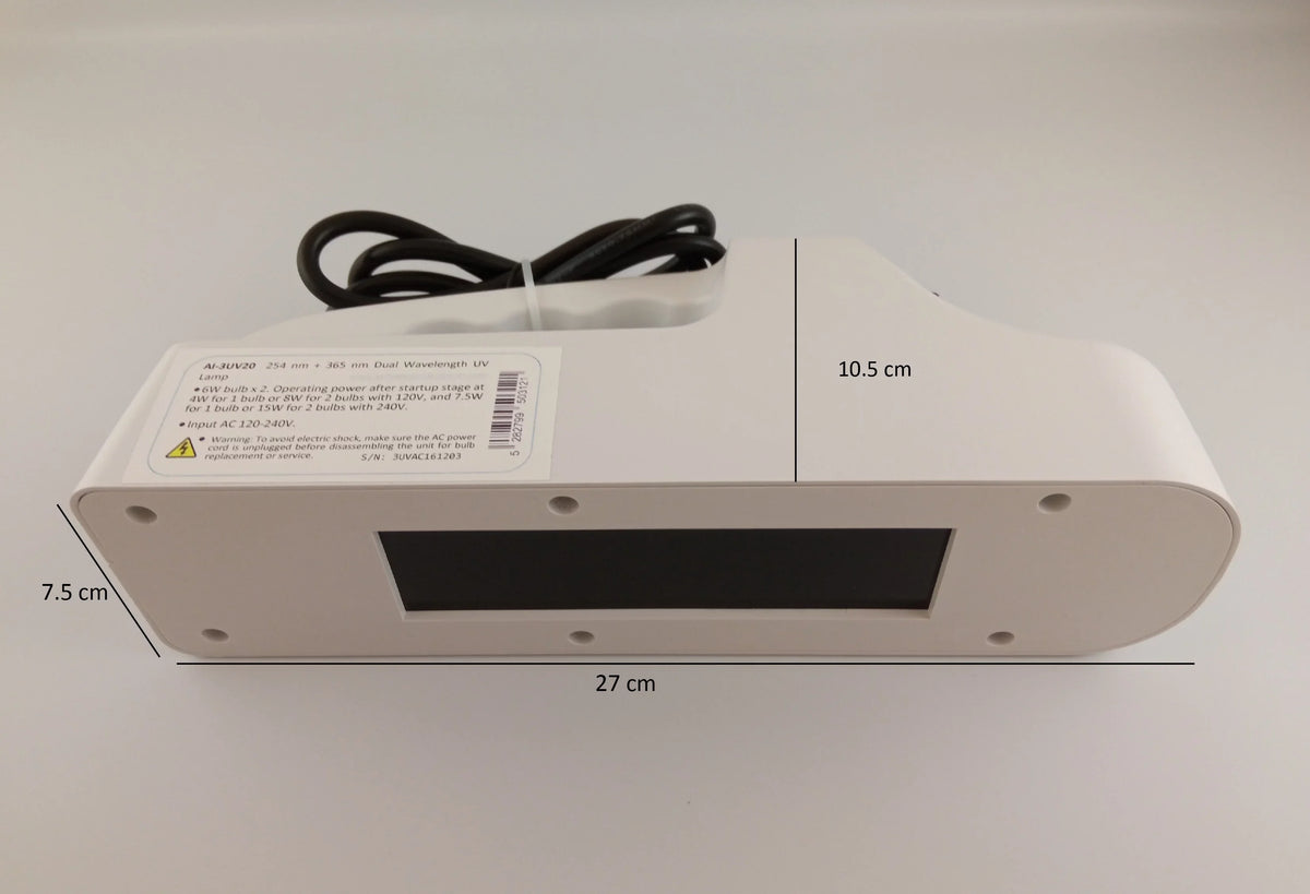 '+ 254nm -3UV20 Rocks Mineral 365nm 120-240V Powered and x2 w/ 6W Filter Lab Instruments for + Lamp AAdvance vis. Light