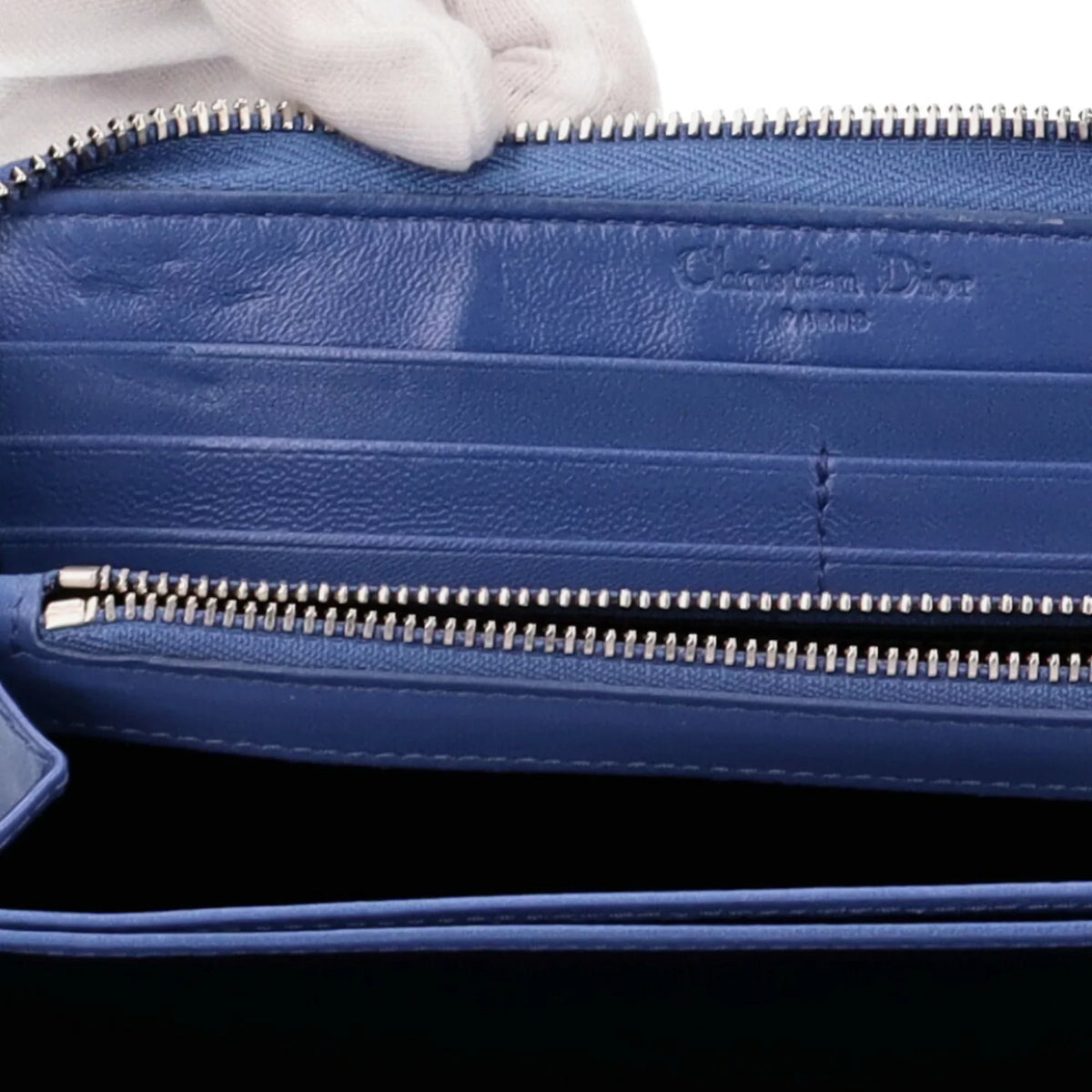 Dior Voyageur long (Good) ladies wallet Pre-Owned lambskin lady Christian