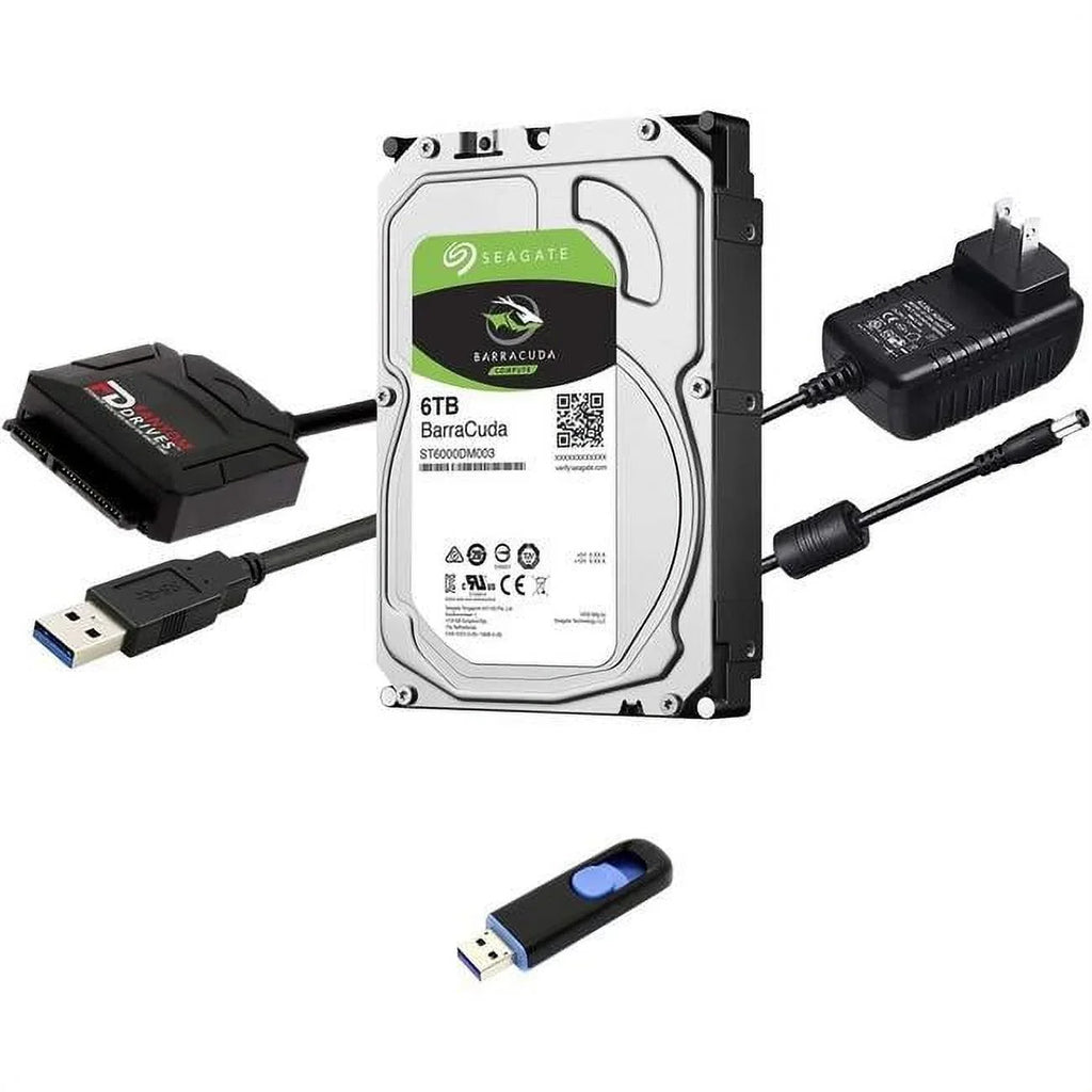 (3.5"), Drives 0 with Cloning Cable Fantom Drives Supply, Drives Drive Seagate Upgrade Inside Hard Fantom 12V ST6000DM003 Barracuda and to Kit 3. Fantom Power Converter, 6TB Software