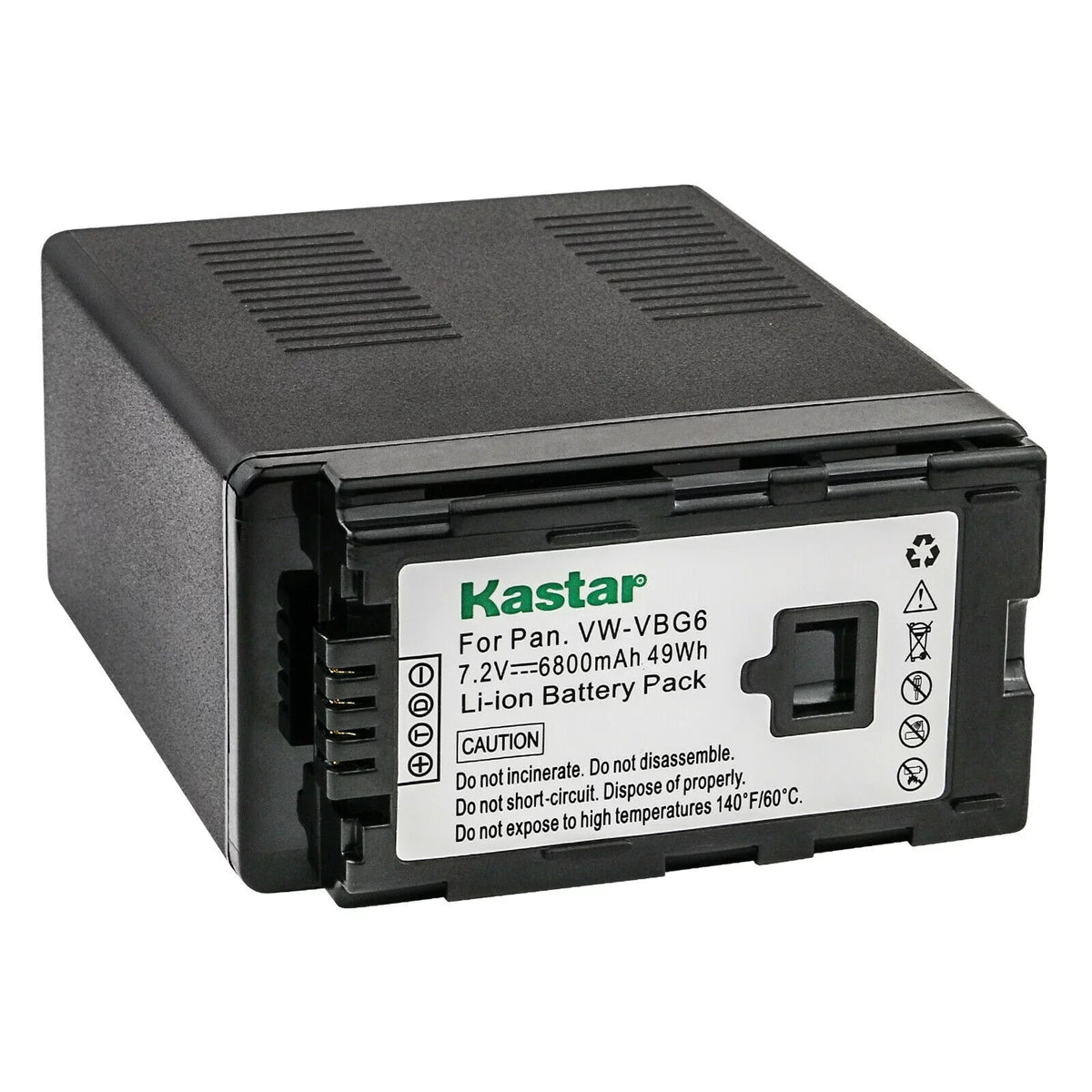 Battery VSK0698 AC130 AF105 HSC1U Charger, -VBG6 -VBG6-K Replacement for -A38, -AC7 VSK0631, Battery, Pro -VBG6 Kastar AC160 -VBG6GK 2-Pack Panasonic HMR10 Panasonic -E625 -VBG6PPK,