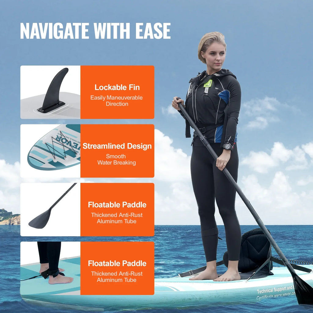 Board Board Stand Inflatable Up Seat Kayak 10 ft Accessory Paddle with