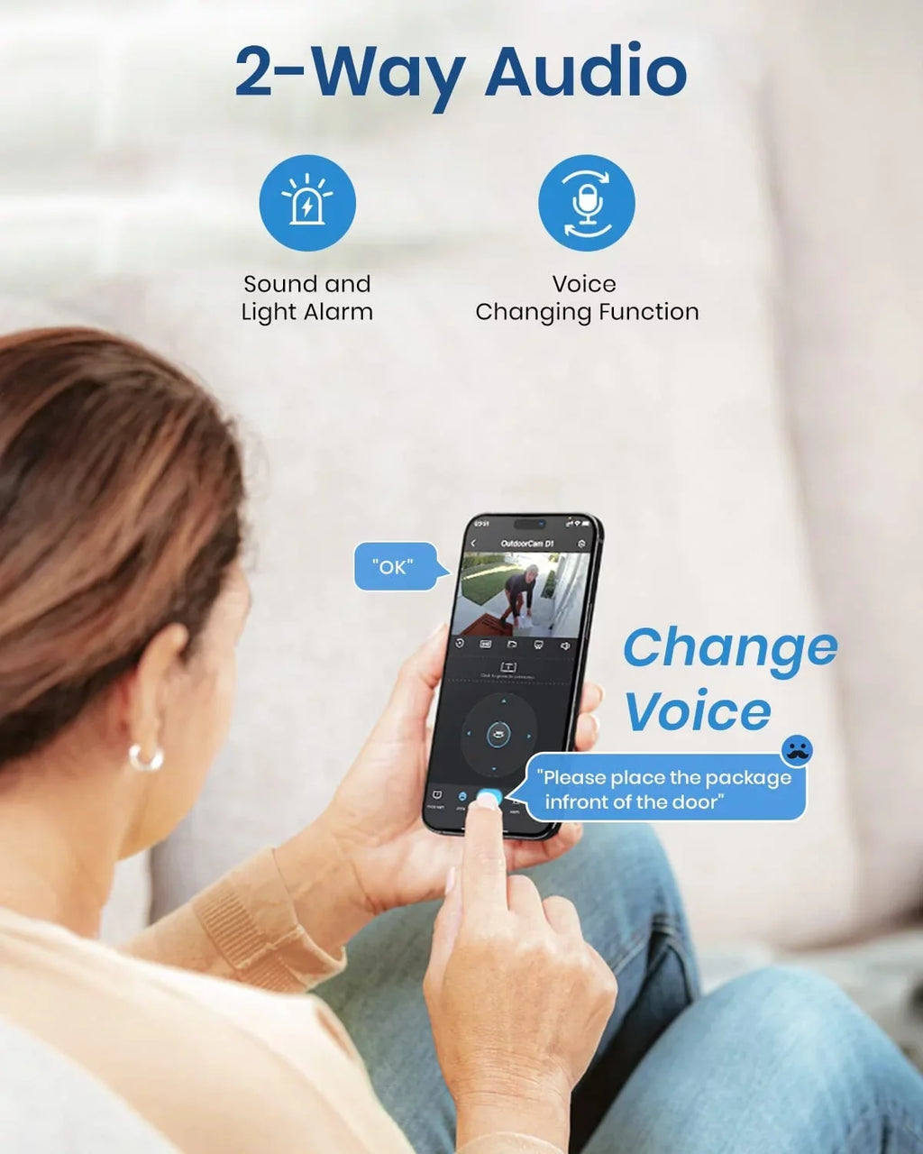 2K Home Night Camera Vision 360° 2 Way View with Outdoor IP66 Motion , Camera, Surveillance for Camera WiFi , Security Color Sensor, Security Camera Audio Moistureproof