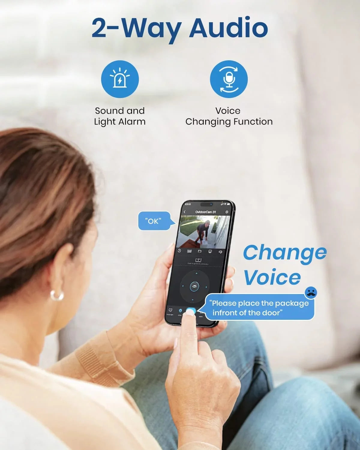 2K Home Night Camera Vision 360° 2 Way View with Outdoor IP66 Motion , Camera, Surveillance for Camera WiFi , Security Color Sensor, Security Camera Audio Moistureproof