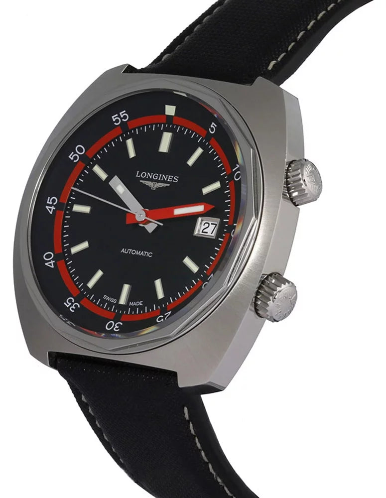 Watch L2.795.4.52.0 Diver Steel Mens Strap Longines Calendar Heritage Automatic
