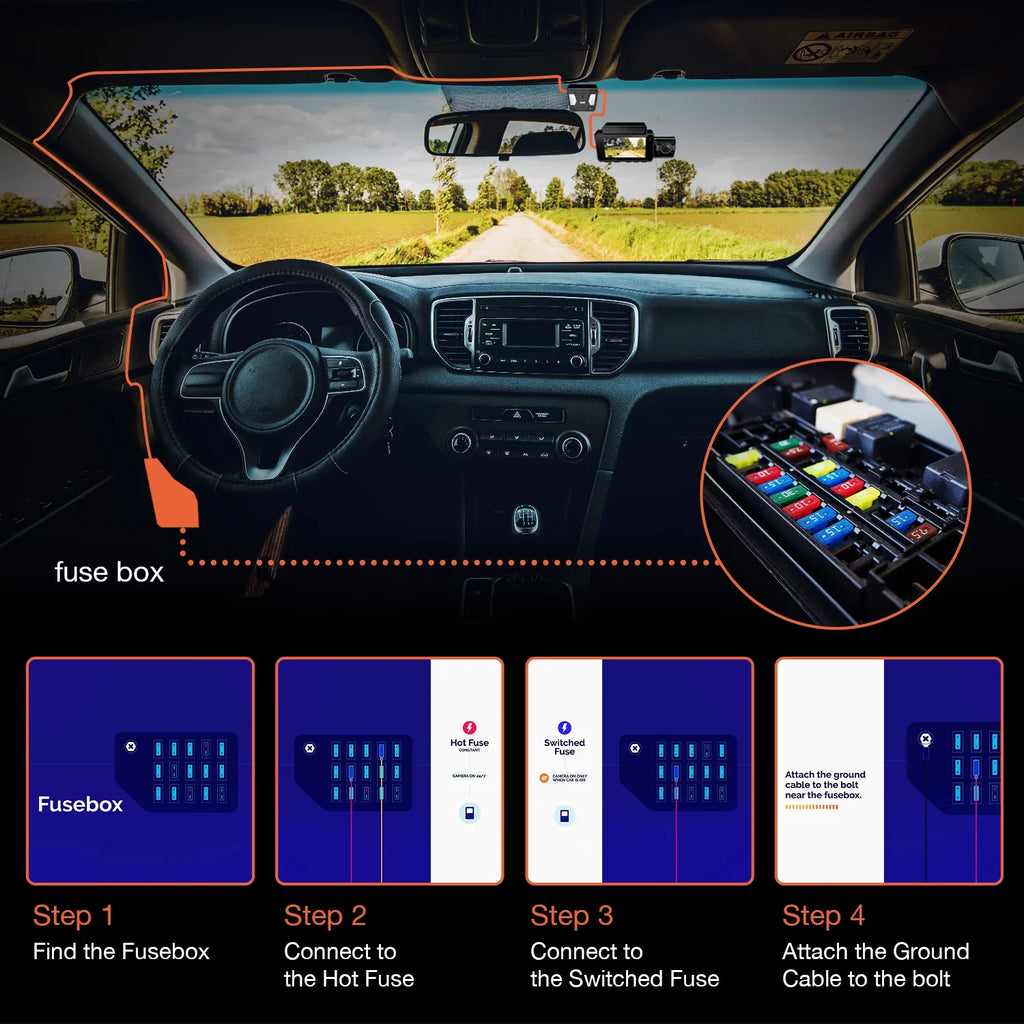 Kit Hardwire Mini- Port Models All Cam Intelligent for Rexing Rexing Dash