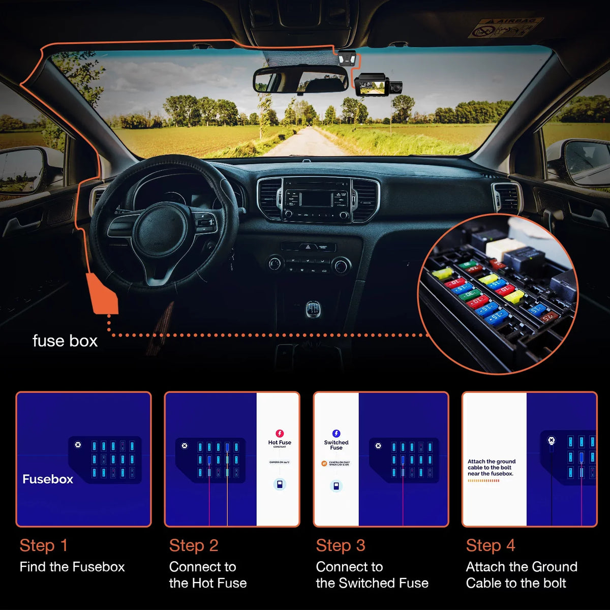 Kit Hardwire Mini- Port Models All Cam Intelligent for Rexing Rexing Dash
