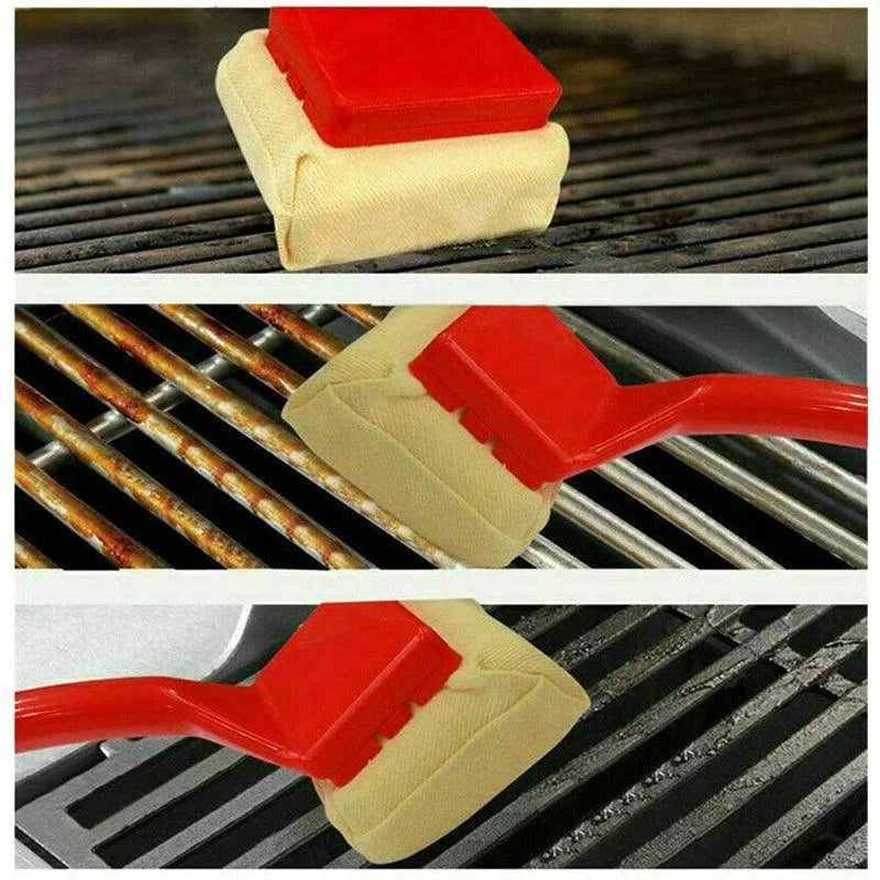 Free Outdoor Accessories Brush Scraper Tools Bristle Brush Grill Clean Cleaning Barbecue Scraper Cleaner Replaceable Kitchen For Cleaning Head