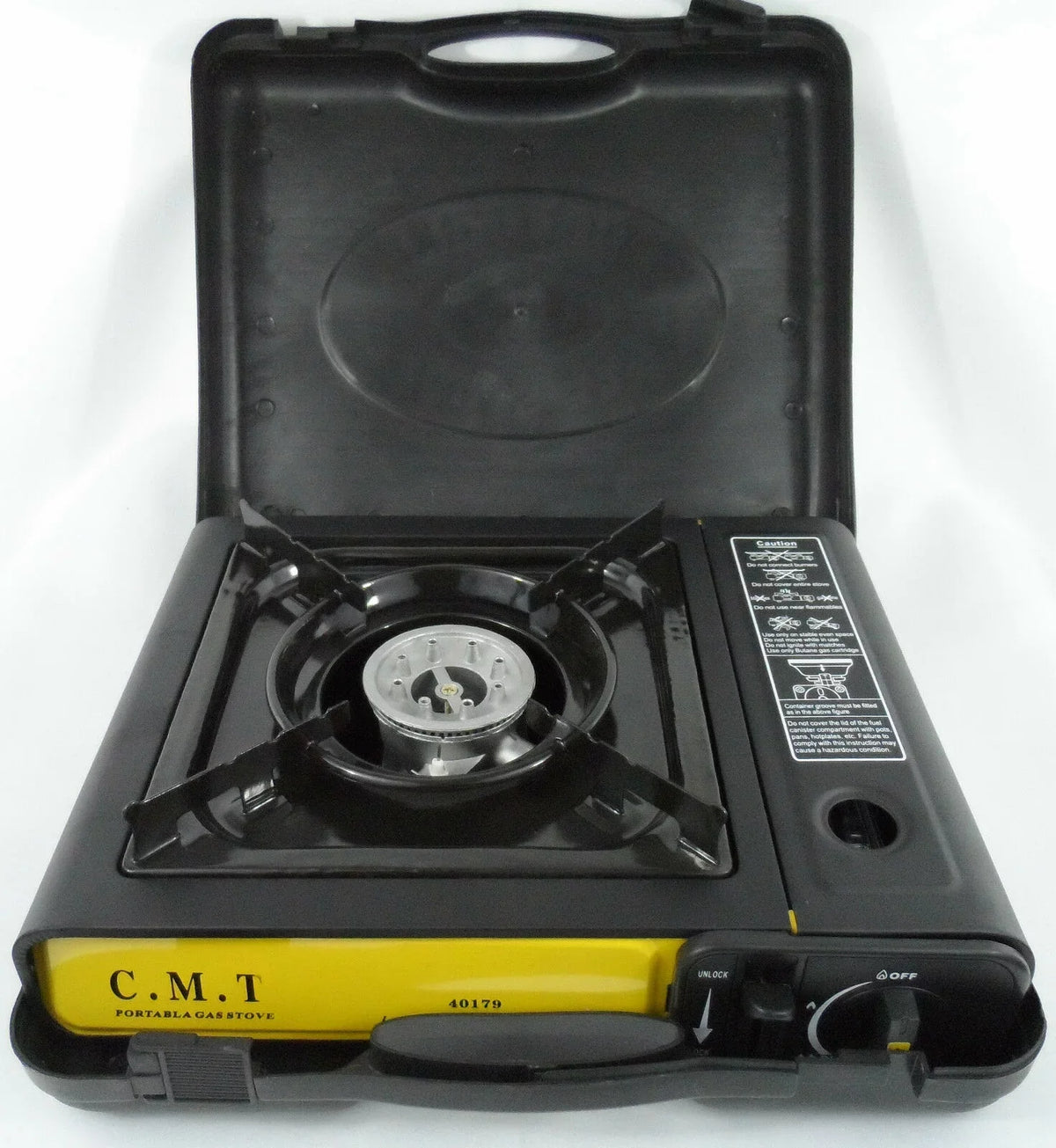 Case Tabletop Camping Burner Stove Gas Portable Stove w/ Single Hard