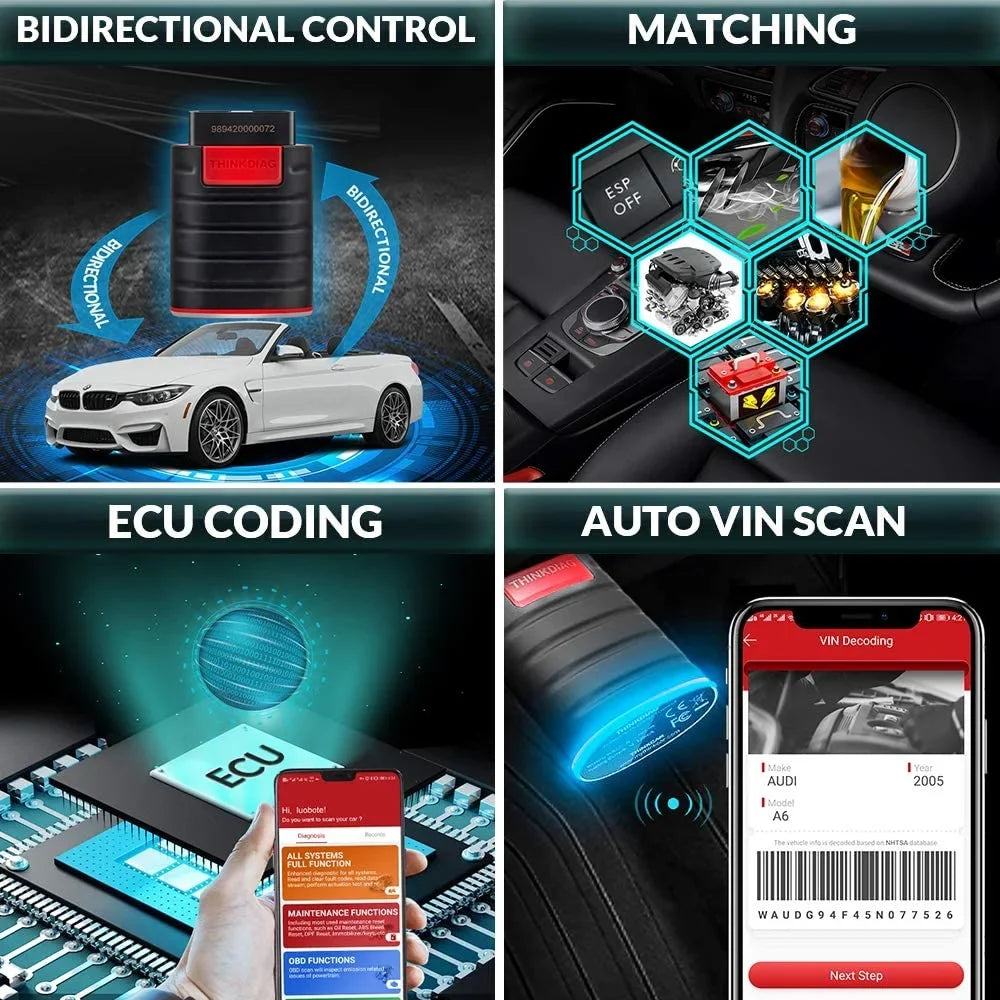 Tool Code Included) Cars 15 Year Reader OBD2 Systems Software Bluetooth for Full Maintenance Since (2 Car Functions 1996- Diagnostic Scanner