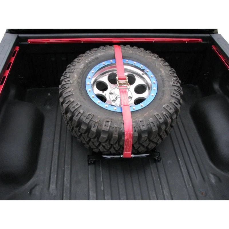 Strap N-Fab RealTruck Black | by Universal With Strap Black Gloss Mounted Carrier Bm1Tsbk | Rapid | Fit Tire Bed
