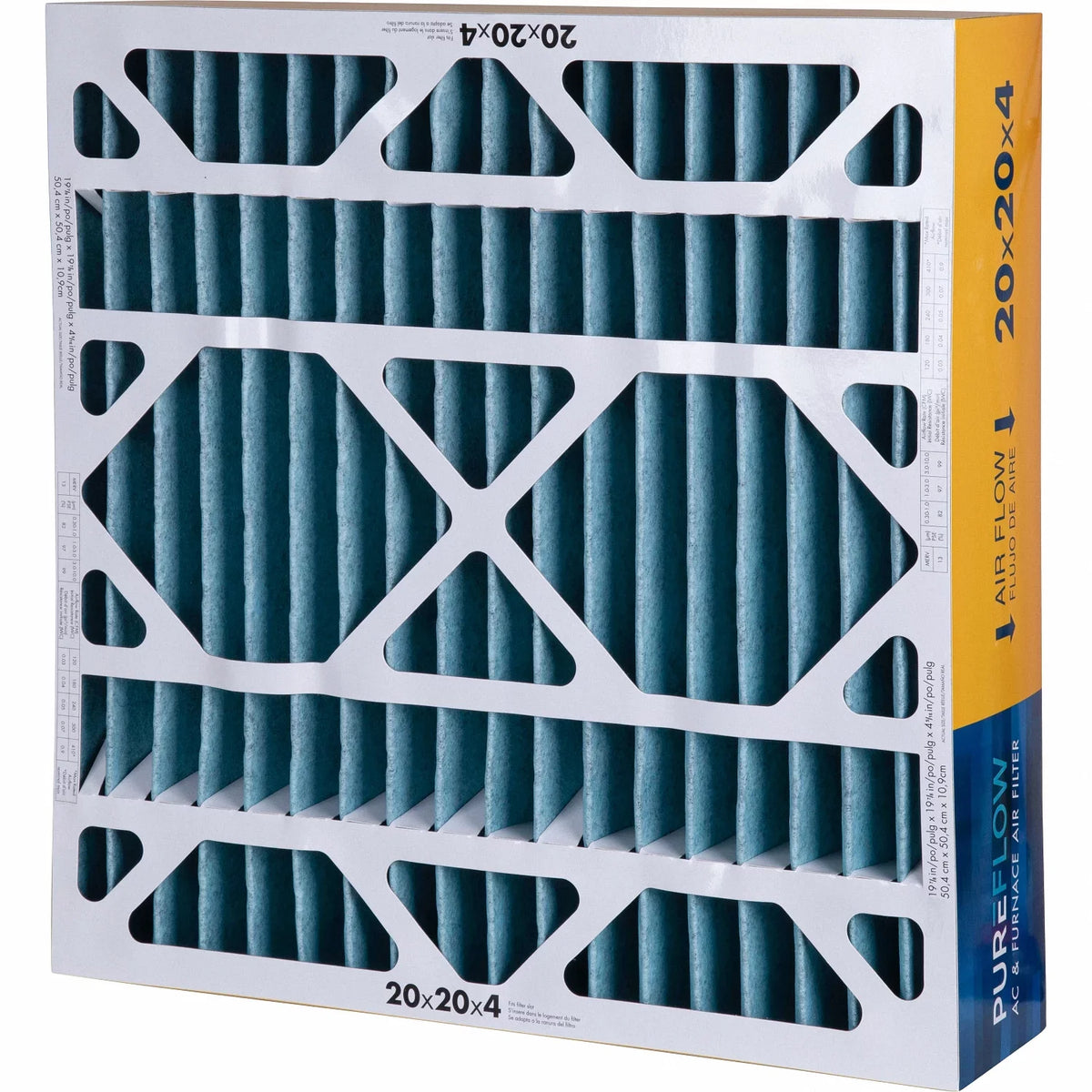 Layers -13 HV20204, Pack-of-2 Air 20x20x4, Filtration PureFlow 4 Technology, with Advanced Filter of Home Furnace
