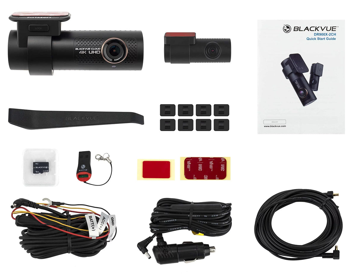 4K Monitor Card Wi-Fi, with , Voltage | via Built-in 64GB Cloud Dashcam Mode DR900X-2CH Parking | Optional | microSD BlackVue Module CM100